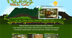 Desktop Screenshot of hideoutcabins.com